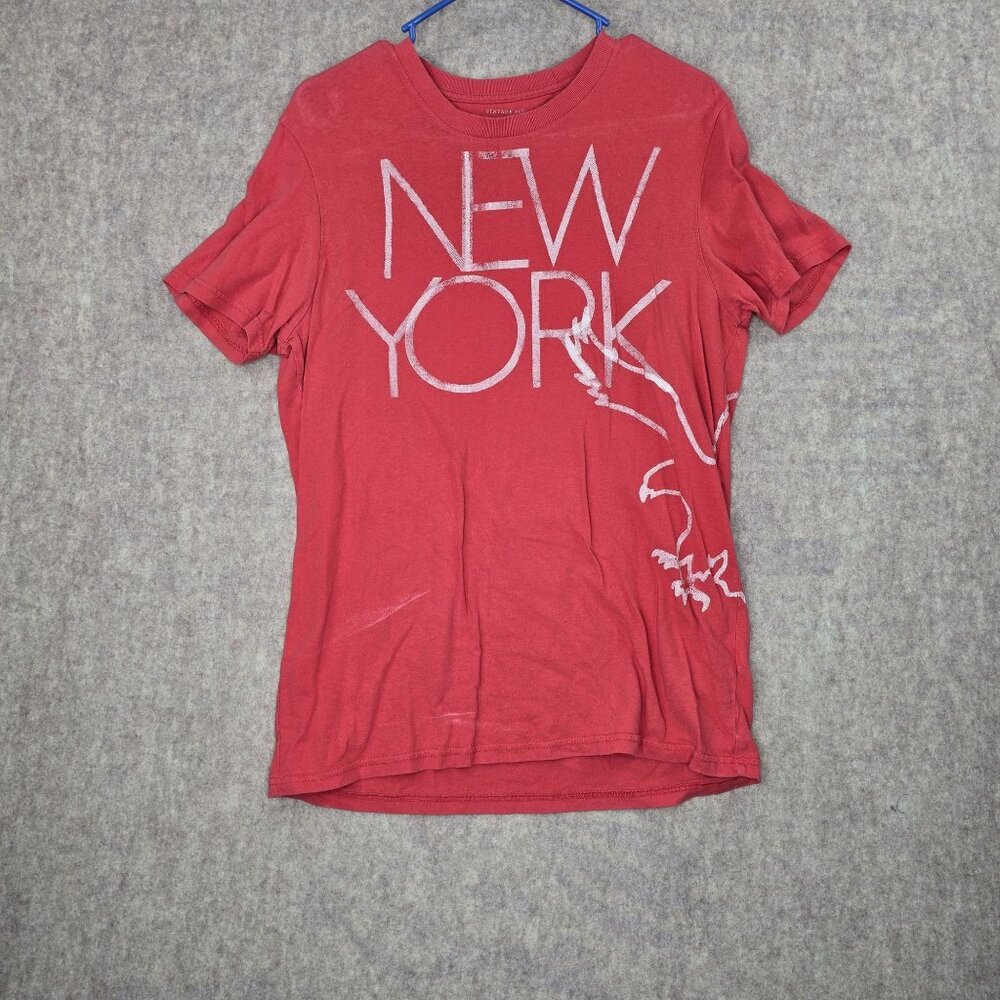 American Eagle Outfitters M/M Vintage Fit Red Graphic T-Shirt With New York & Ea